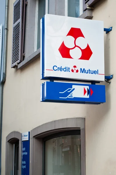 "hitel Mutuel "francia Bank jelzések — Stock Fotó