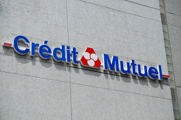 "hitel Mutuel "francia Bank jelzések — Stock Fotó