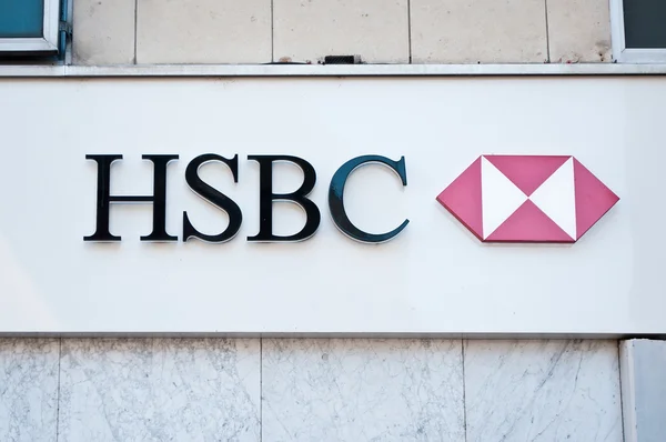 HSBC Bank Ügynökség Colmar signage — Stock Fotó