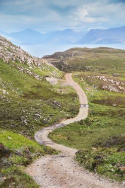 İskoçya'da skye adasındaki Hiking trail