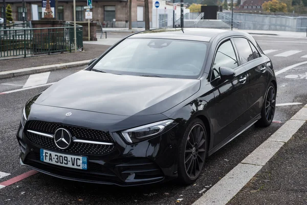 Mulhouse Γαλλία Οκτωβρίου 2020 Front View Black Mercedes Class Parking — Φωτογραφία Αρχείου