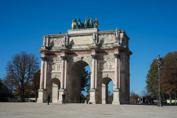 Paris Frankrike Oktober 2020 Utsikt Över Den Berömda Karusellen Luovre — Stockfoto