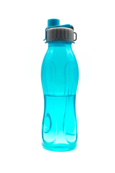 Close Van Plastic Fles Water Witte Achtergrond — Stockfoto