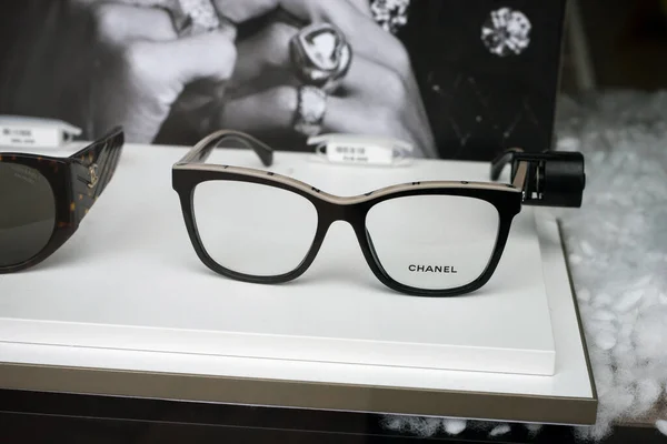 Mulhouse Frankreich Januar 2021 Nahaufnahme Einer Brille Von Chanel Showroom — Stockfoto
