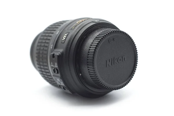 Mulhouse Frankrike Januari 2021 Närbild Optisk Zoom 55Mm Nikon Vit — Stockfoto