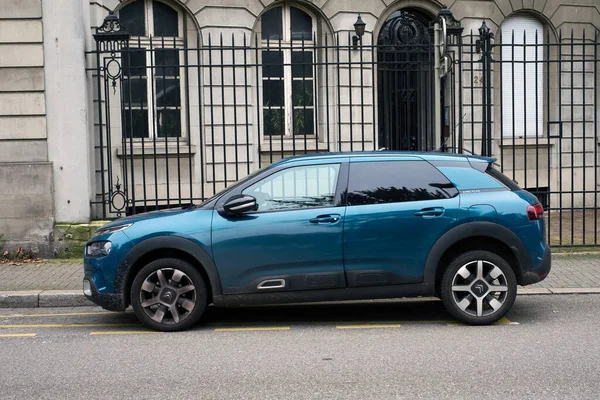 Mulhouse France Janvier 2021 Vue Profil Blue Citroen Suv Stationné — Photo