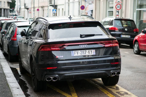 Mulhouse Frankreich Januar 2021 Rückansicht Eines Auf Der Straße Geparkten — Stockfoto