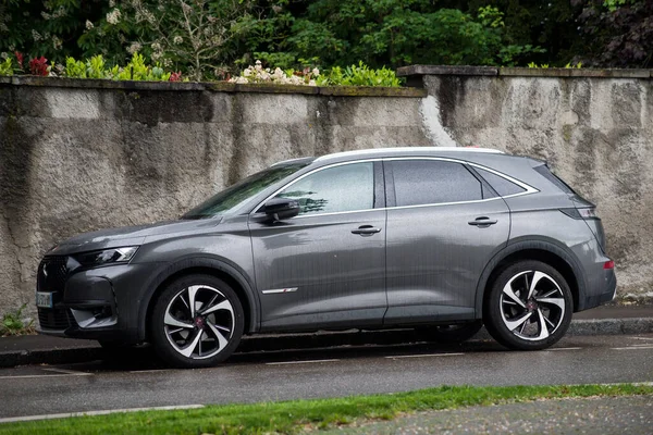 stock image Mulhouse - France - 18 May 2021 - Profile view of Citroen DS7 Crossback parked in the street 