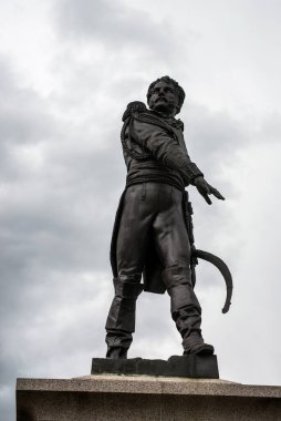 Rapp Meydanı 'nda General Rapp' in heykeli. General Kont Jean Rapp Fransız Devrim Savaşları sırasında Fransız Ordusu subayıydı..