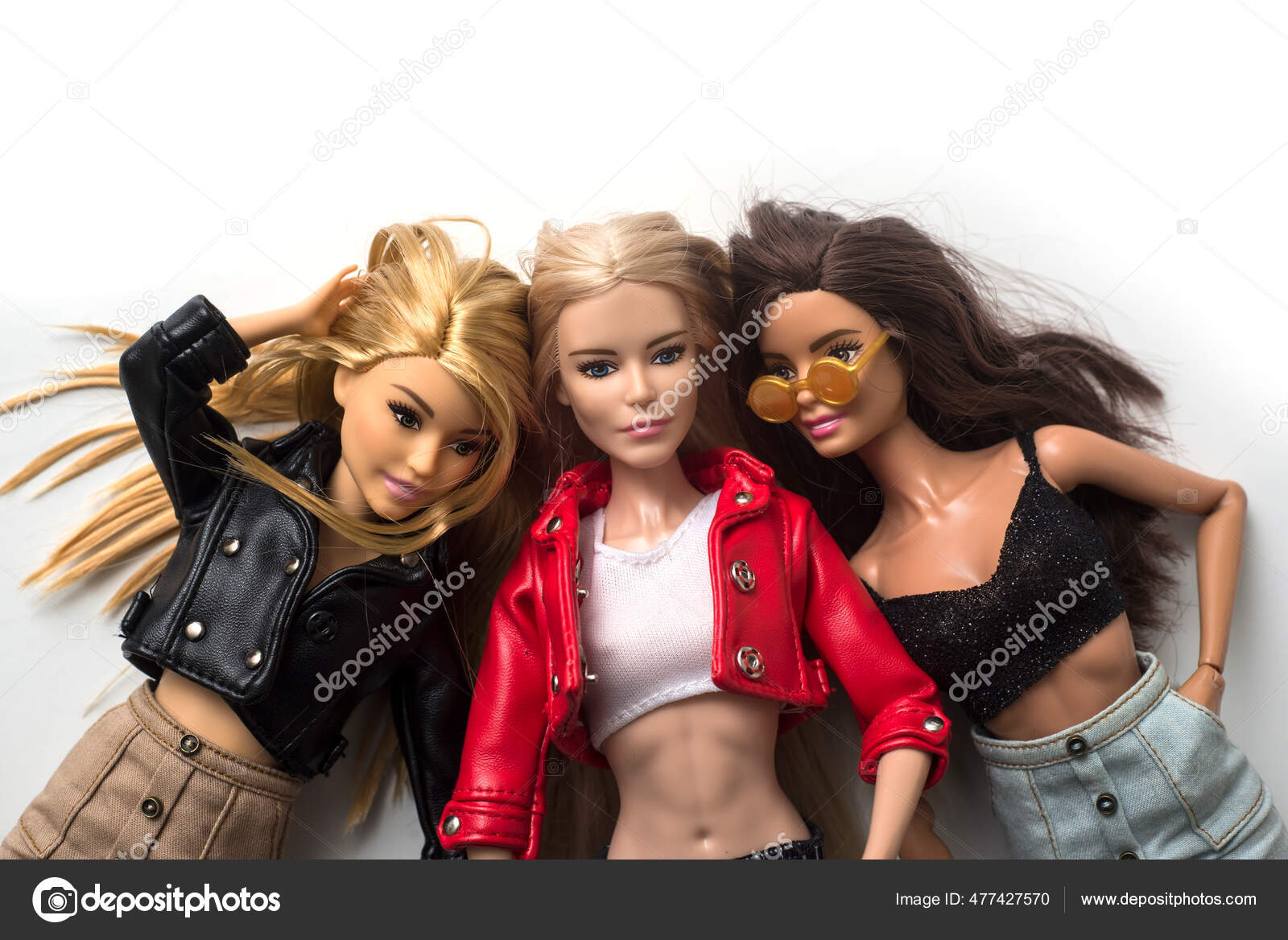Three barbie online doll