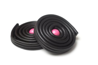 Siyah likorik rulo yakın çekim