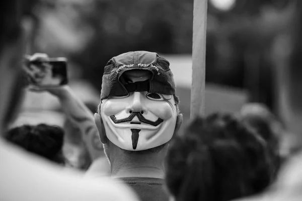 Mulhouse France July 2021 Portrait People Protesting Street Sanitary Pass — Stock Photo, Image