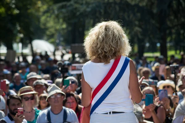 Colmar Francia Septiembre 2021 Retrato Retrospectiva Martine Wonner Mujer Política — Foto de Stock