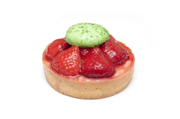 Isolated strawberries tart — Stock Photo, Image
