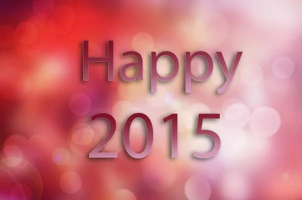 Abstract pink bokeh effect - Happy 2015 — Stock Photo, Image