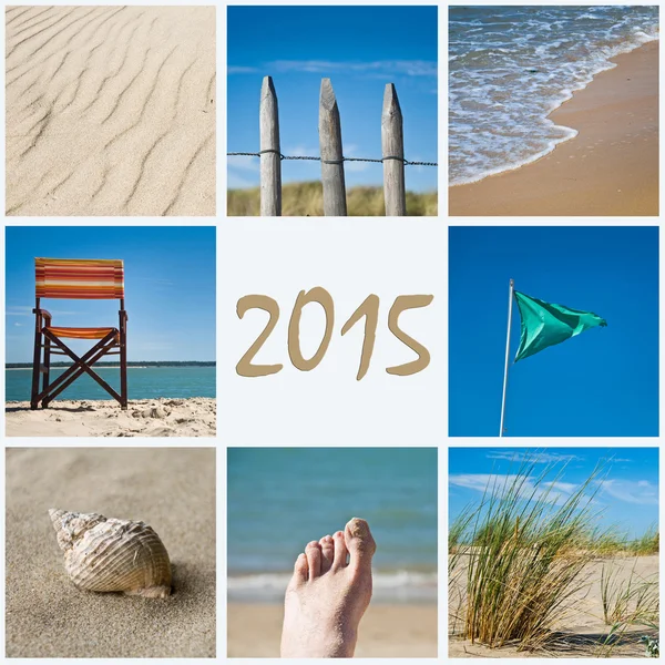 Beach collage 2015 — Stock Photo, Image