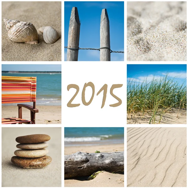 Beach collage 2015 — Stock Photo, Image