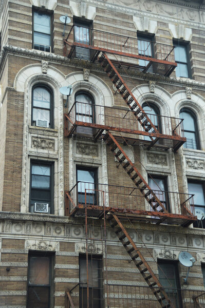 Security stairs on the buildong in New York city - USA