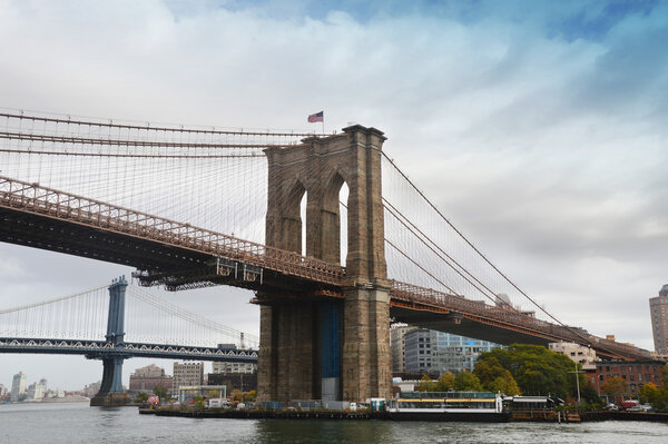 New York - USA - 25 October 2014 - Brooklyn Bridge