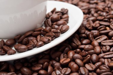 Kahve fasulye arka plan ile