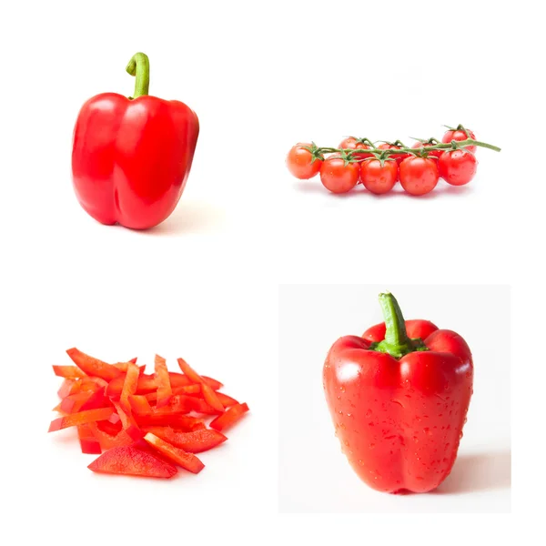 Vegetables collage on white background — Stock Photo, Image