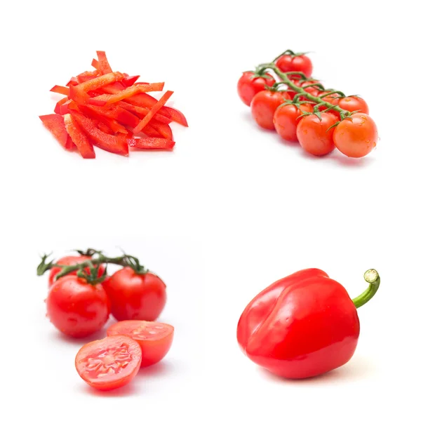 Vegetables collage on white background — Stock Photo, Image