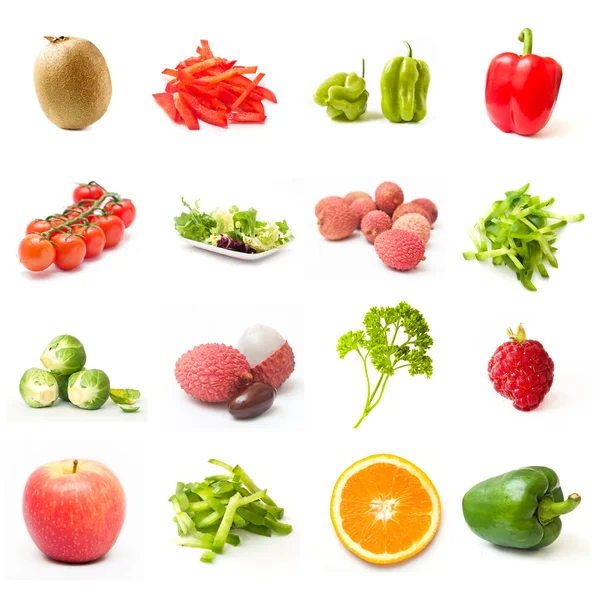 Fruits and vegetables collage Stock Image