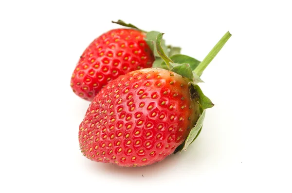 Erdbeeren auf weißem Hintergrund — Stockfoto