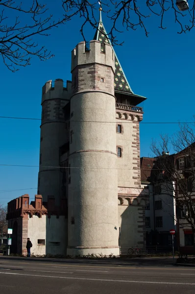 Mittelalterliches Tor von Spalen in Basel, Schweiz — Stockfoto