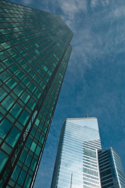 PARIS - France - 23 March 2015 - La defense Buildings reflexion