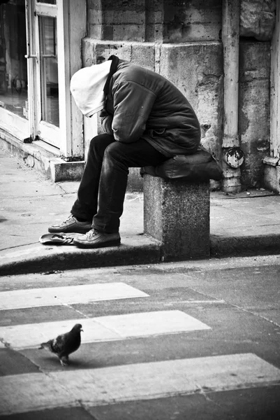 Pauvre homme à Paris — Photo