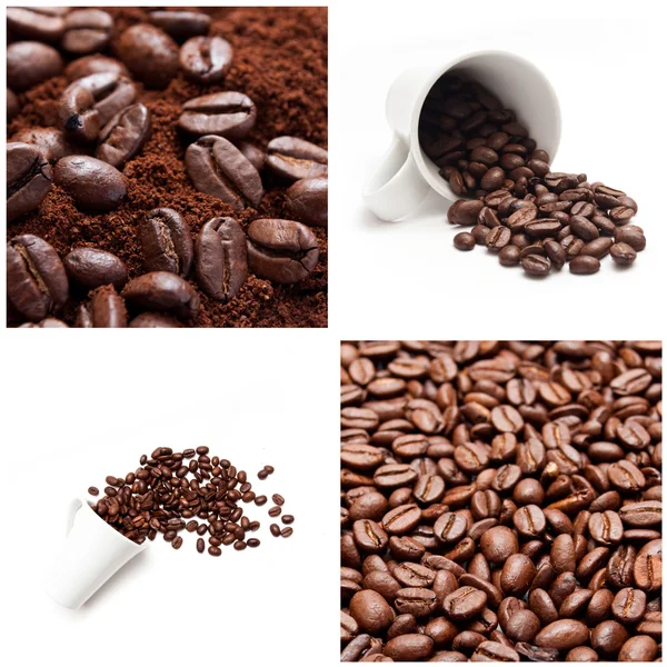 Coffee with beans concept collage Royalty Free Stock Images