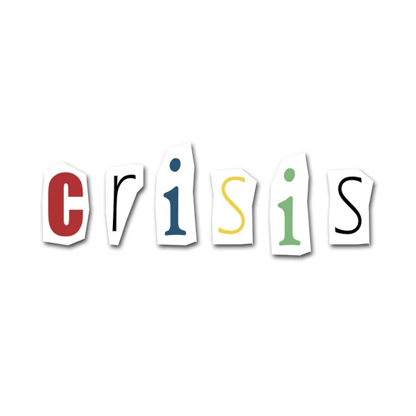 Creative word - crisis — Stock Photo, Image