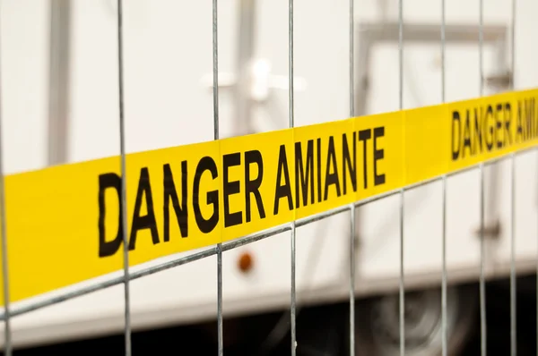 Asbestos site sign — Stock Photo, Image