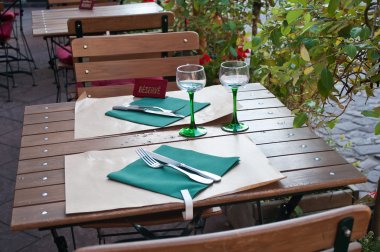 Teras Restoran Colmar - Alsace - Fransa