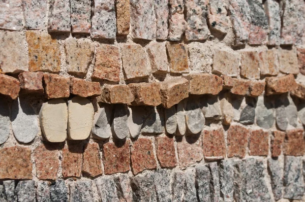 Ceramic mosaic on wall in outdoor — Stock Photo, Image