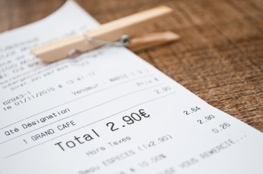 kahve alış irsaliyesindeki Teras tablo closeup