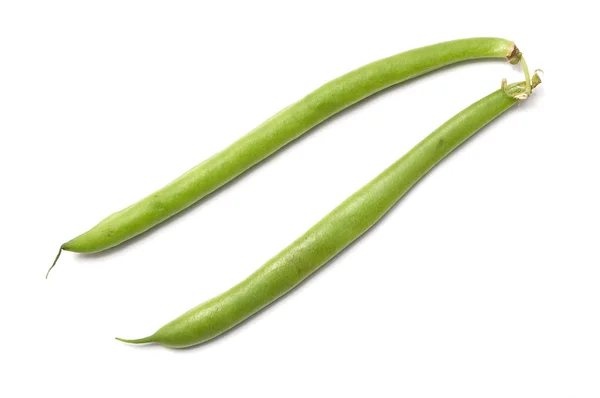 Group of green beans on white background — Stock Photo, Image