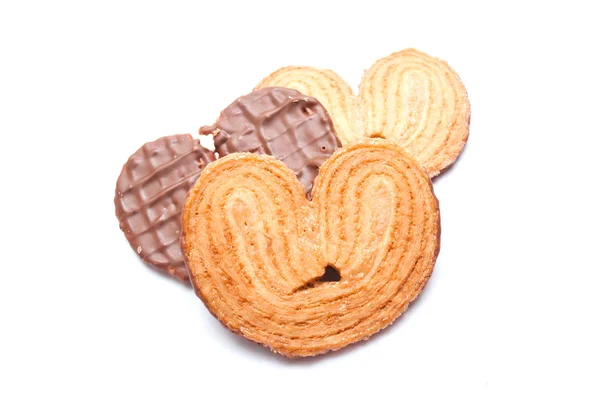 Forma di cuore biscotto al cioccolato — Foto Stock
