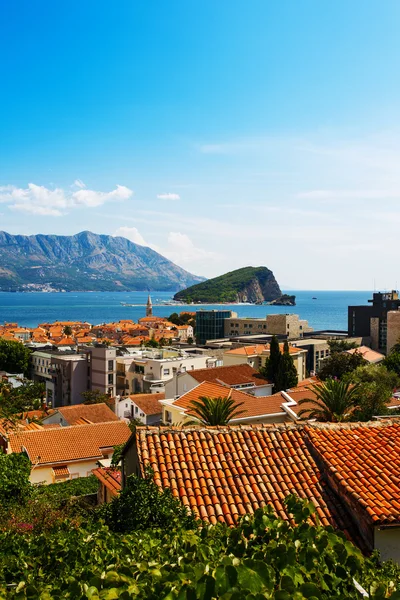 Karadağ, budva, eski kasaba Üstten Görünüm