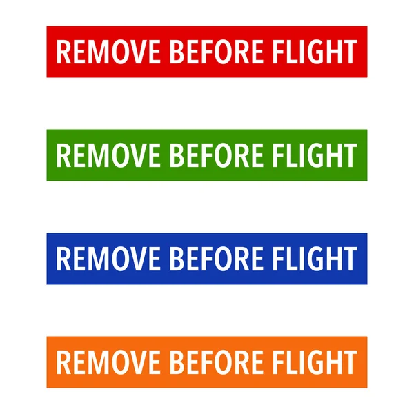Multicolour vor dem Flug entfernen — Stockvektor