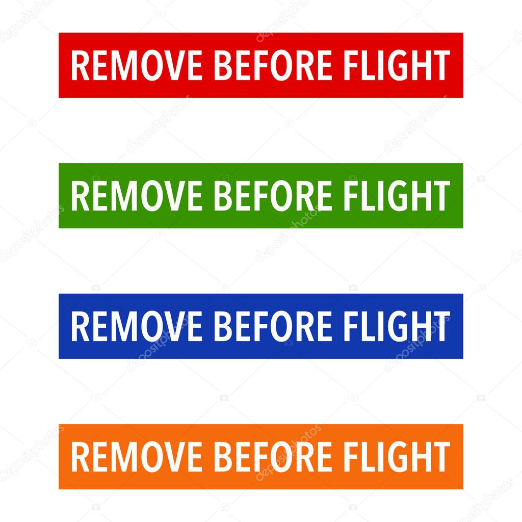 Multicolour Remove Before Flight Tags