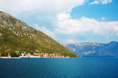 Kotor defne deniz manzarası, Karadağ.