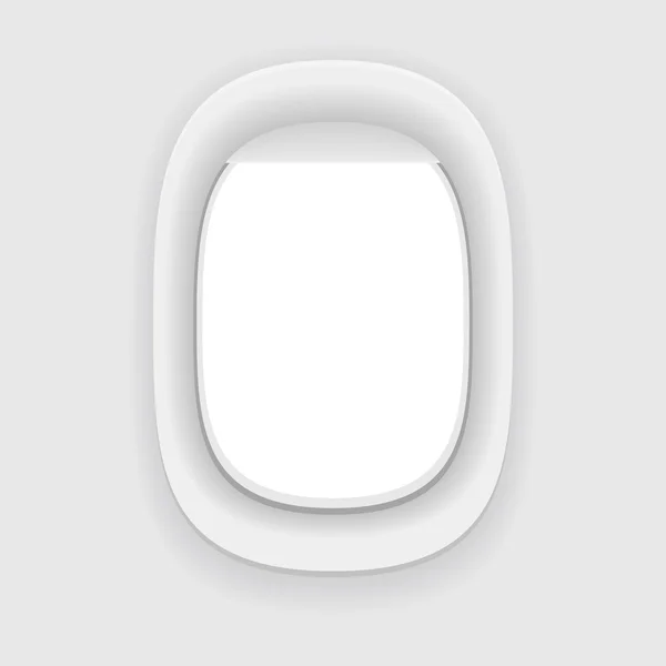 Окно самолета. Изолированный иллюминатор . — стоковый вектор