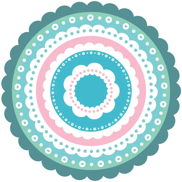 Ornamental circle floral template — Stock Vector