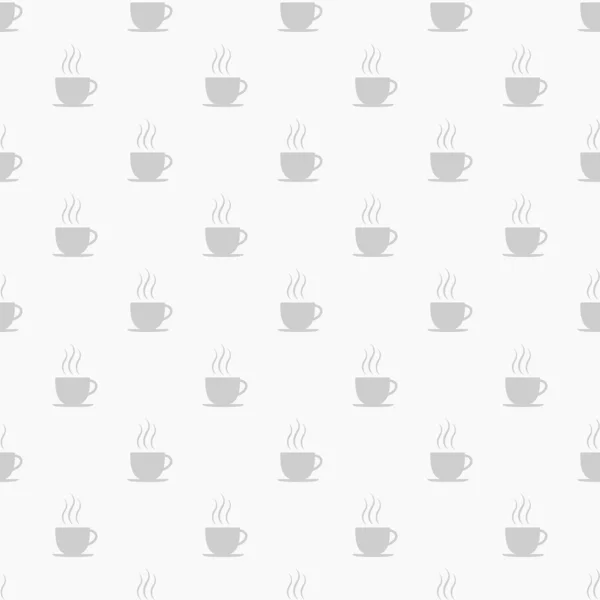 Café, thé ou tasse de chocolat chaud. Fond de motif sans couture, illustration vectorielle . — Image vectorielle