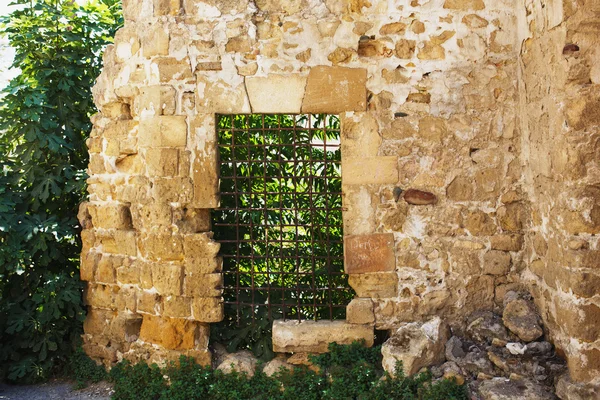 Eski terk edilmiş taş ev kalıntıları. — Stok fotoğraf