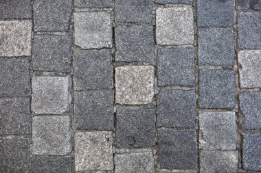 Granit cobblestoned kaldırım arka plan dokusu.