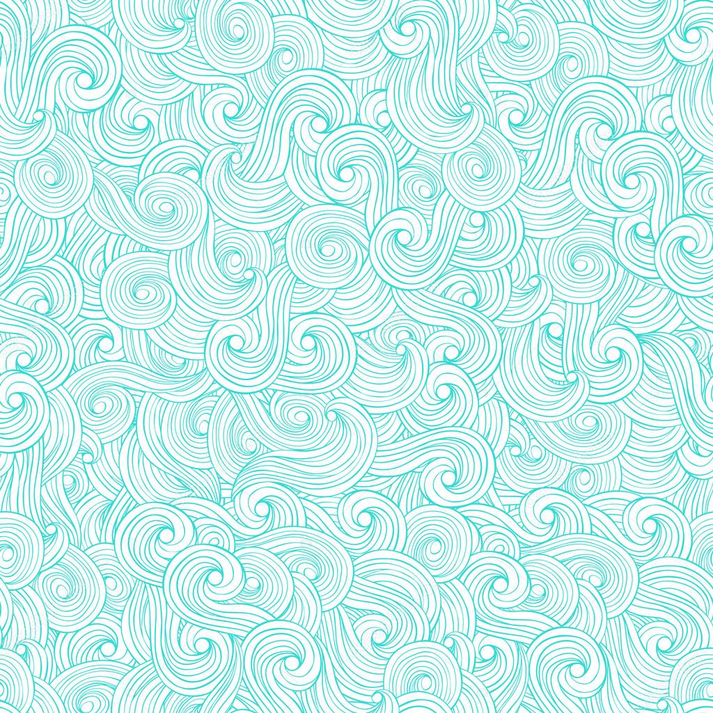 Abstract waves background, vintage hand drawn pattern, wavy background ...