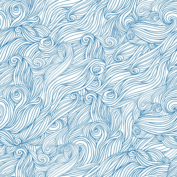 Dalgalar ile Dikişsiz soyut desen vektör